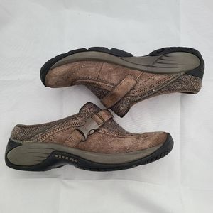 Merrell J66626 Moc Encore Sidestep Stone Suede Clog Slip On Mule Size 7